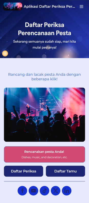Aplikasi Daftar Periksa Perencanaan Pesta