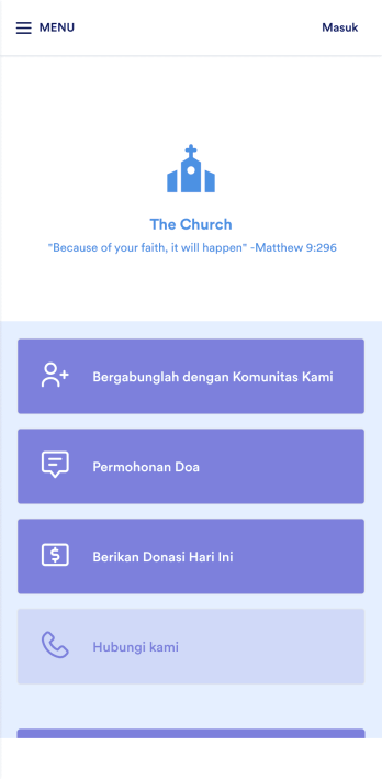 Aplikasi Donasi Gereja Template