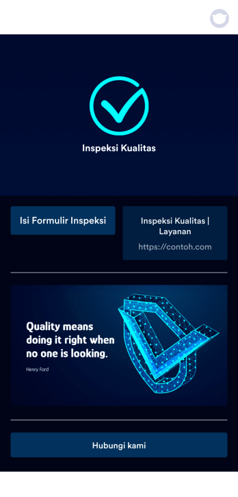 Aplikasi Inspeksi Seluler Template