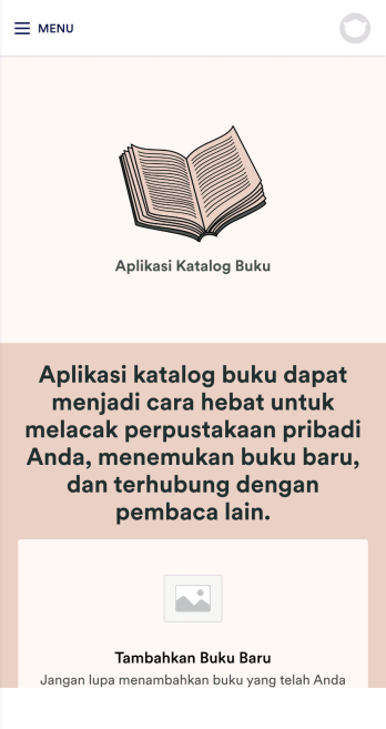 Aplikasi Katalog Buku Template