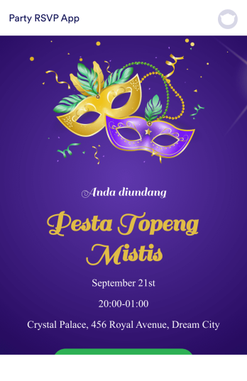 Aplikasi RSVP Pesta Template