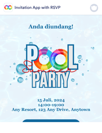 Aplikasi Undangan dengan RSVP Template