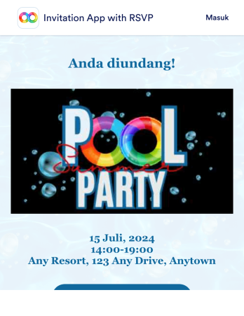 Aplikasi Undangan dengan RSVP Template