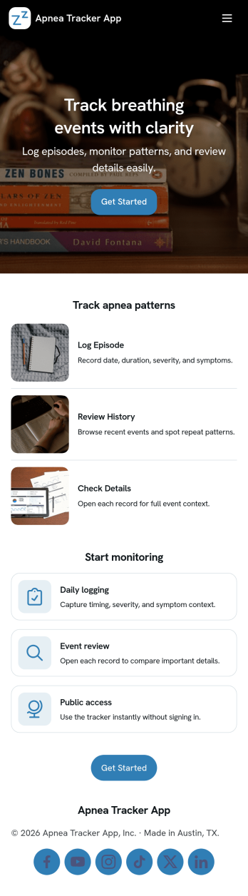Apnea Tracker App Template