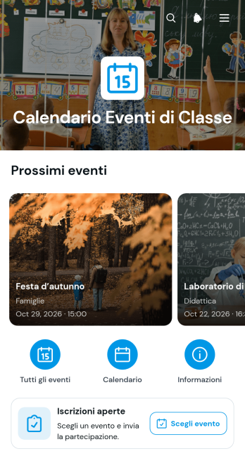 App Calendario degli Eventi di Classe