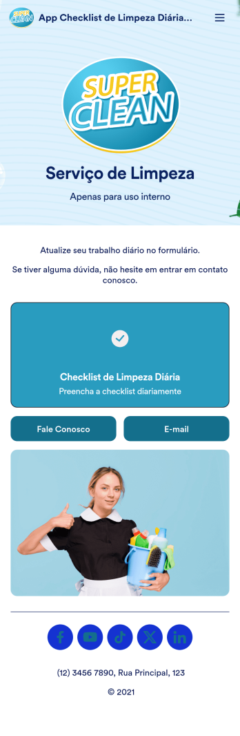 App Checklist de Limpeza Diária do Escritório