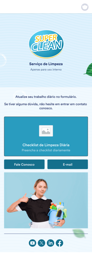 App Checklist de Limpeza Diária do Escritório Template