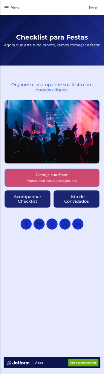 App Checklist para Festas
