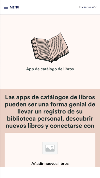 App de catálogo de libros Template