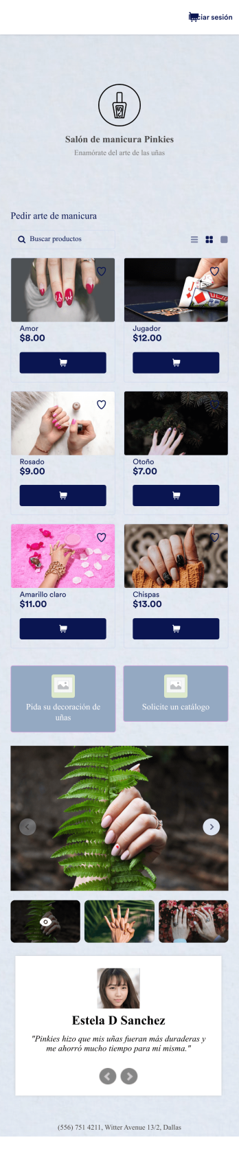 App de catálogo de productos Template