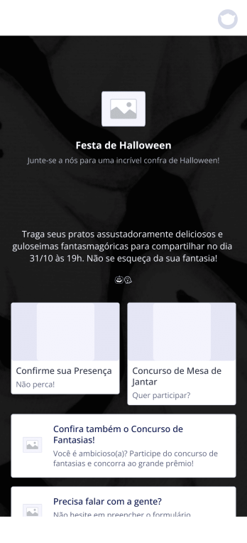 App de Confirmação de Presença para Halloween Template