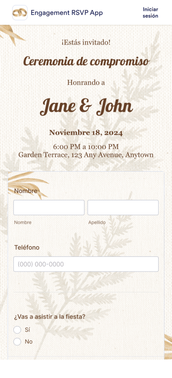 App de confirmación de asistencia a compromiso Template