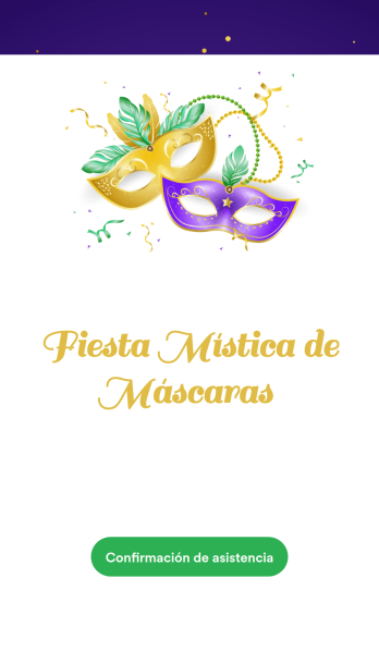 App de confirmación de asistencia a fiesta