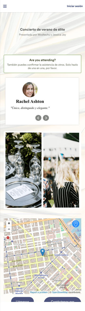 App de confirmación de asistencia Template