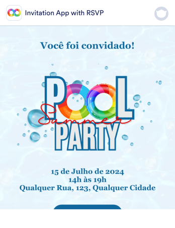 App de Convite com RSVP Template