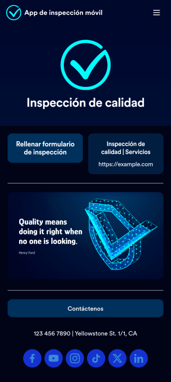 App de inspección móvil
