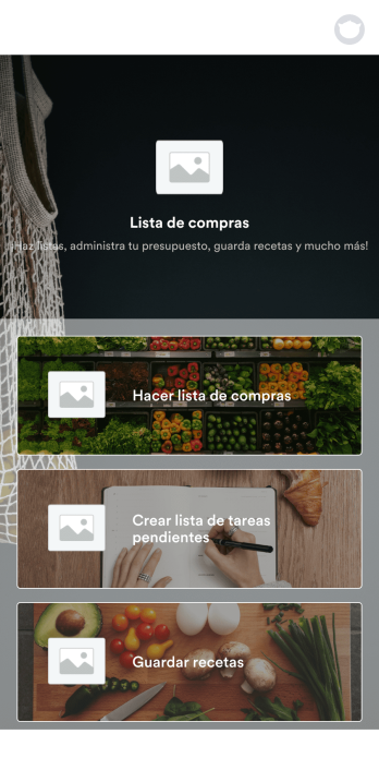 App de lista de compras Template