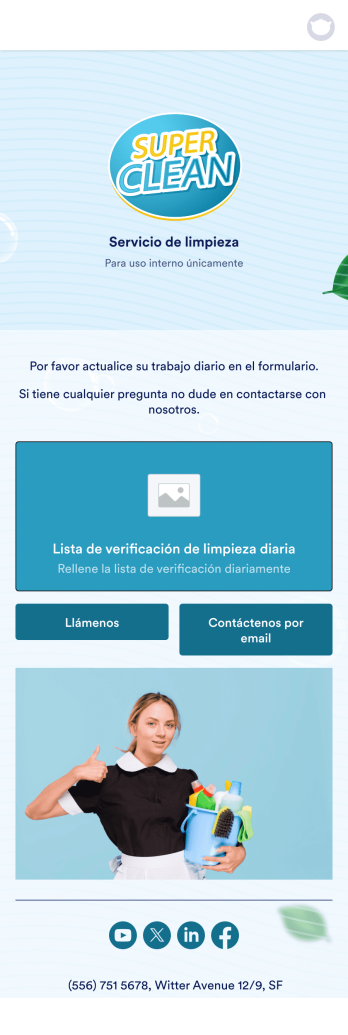 App de lista de verificación de limpieza diaria de oficina Template
