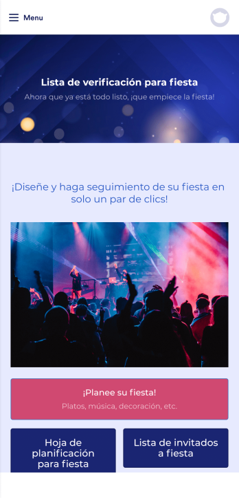 App de lista de verificación para fiesta Template
