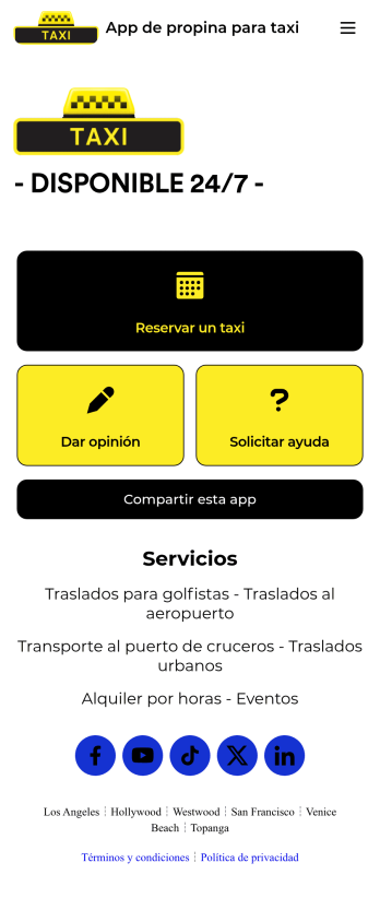 App de propina para taxi