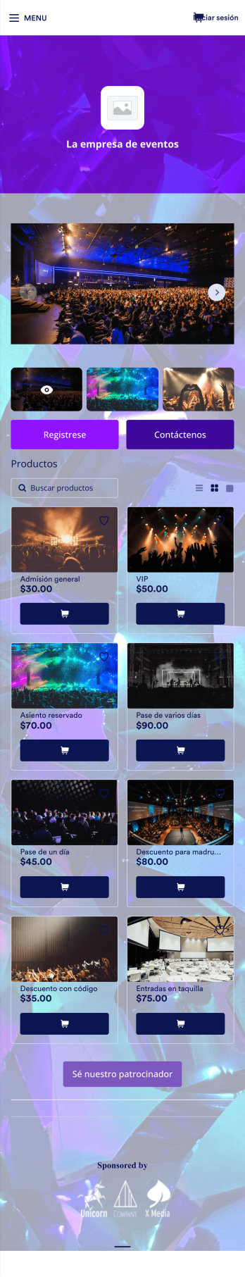 App de Registro de evento Template