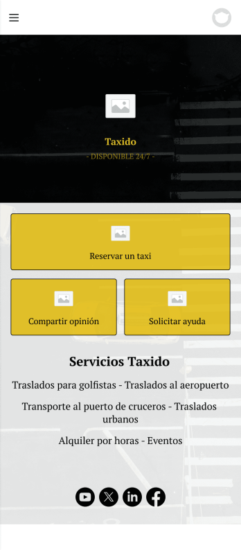 App de reserva de taxis Template