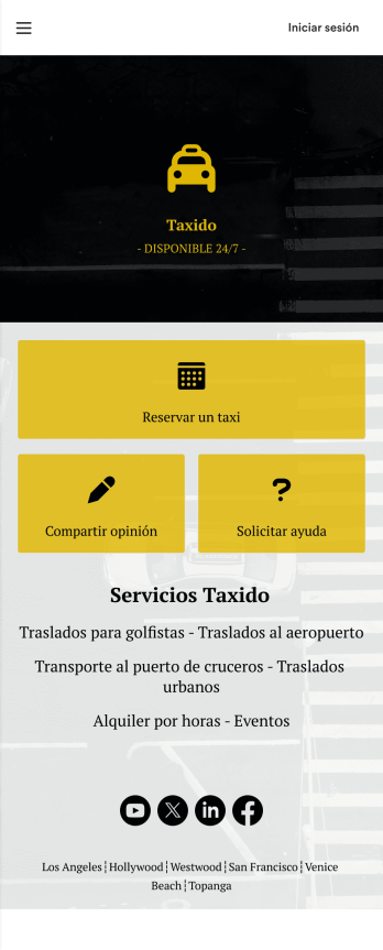 App de reserva de taxis
