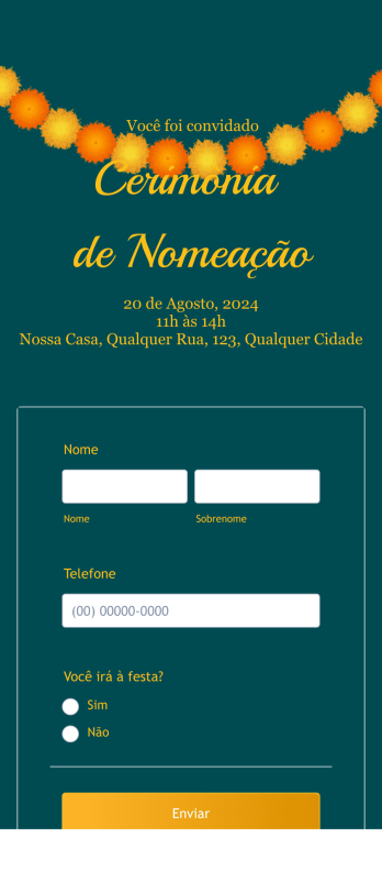 App de RSVP para Cerimônia de Nomeação Template