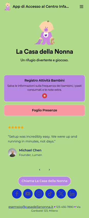 App di Accesso al Centro Infanzia