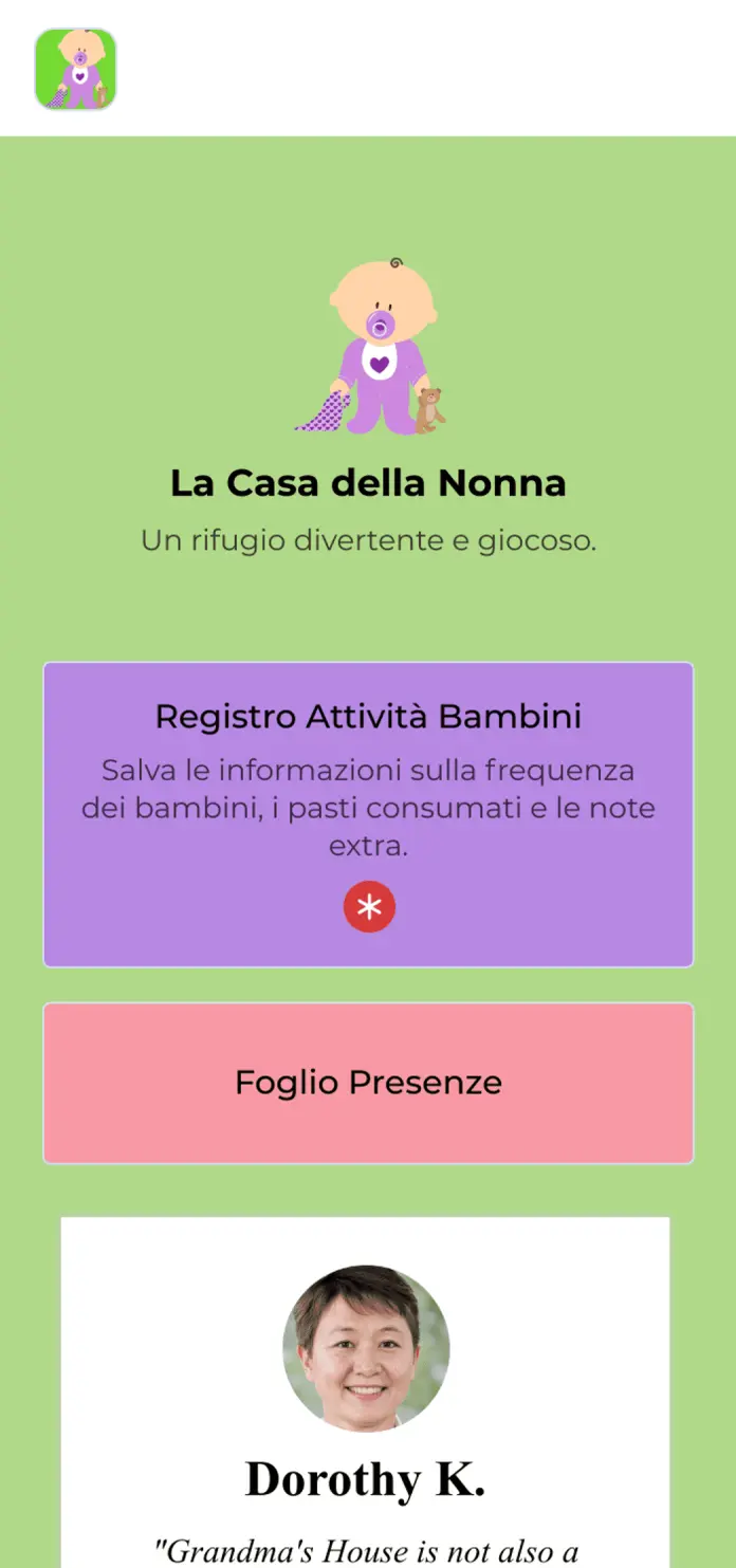 App di Accesso al Centro Infanzia