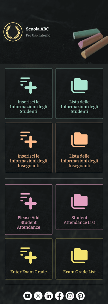 App di Gestione Scolastica Template