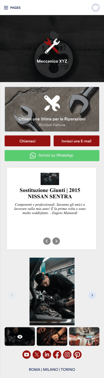 App di Guida ai Tempi per le Riparazioni Meccaniche Template