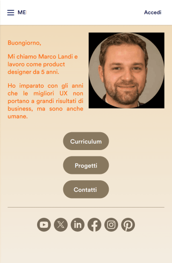 App di Portfolio Personale Template