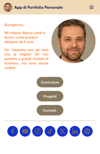 App di Portfolio Personale