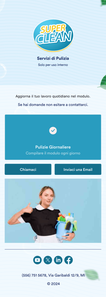 App di Registrazione Pulizie Quotidiane Ufficio
