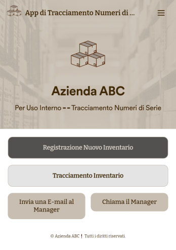 App di Tracciamento Numeri di Serie