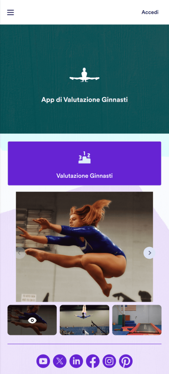 App di Valutazione Ginnasti Template