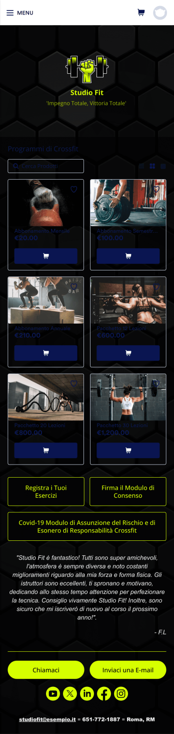 App Fitness Crossfit Template