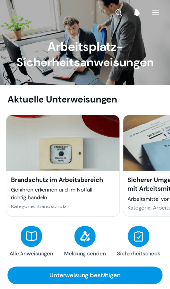 App für Arbeitssicherheitsanweisungen