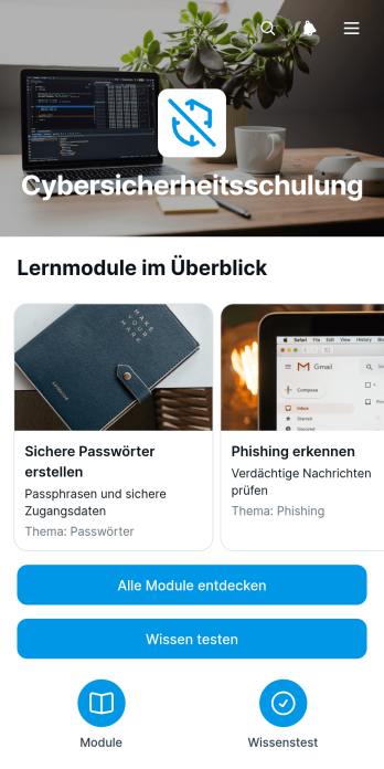 App für Cybersicherheitsschulungen
