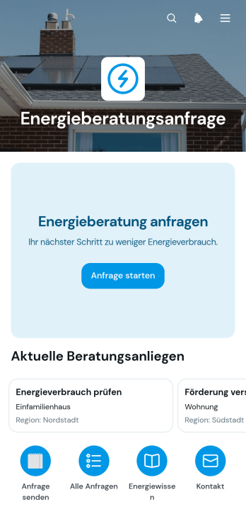 App für Energieberatungsanfragen