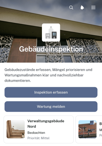 App für Gebäudewartungsinspektionen