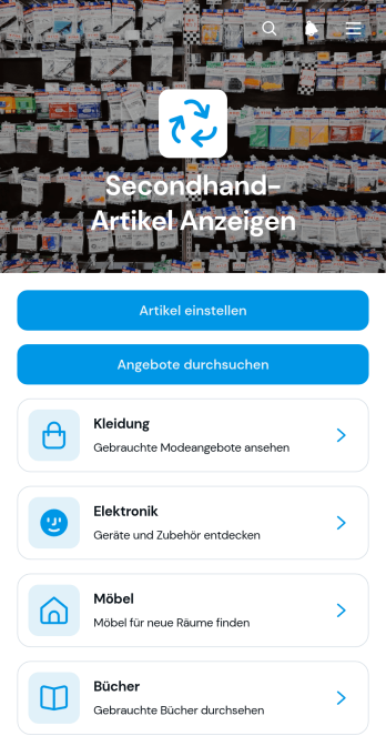 App für Gebrauchtartikelangebote