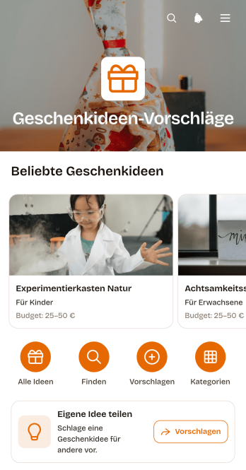 App für Geschenkideenvorschläge