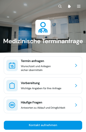 App für Medizinische Terminanfragen