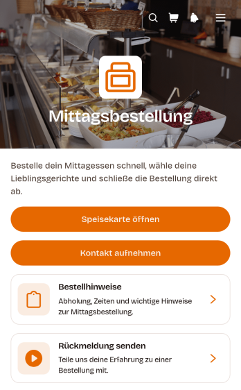 App für Mittagessenbestellungen