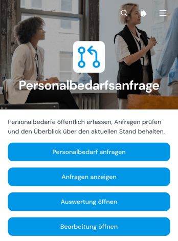 App für Personalbedarfsanfragen