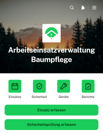App für Personalmanagement in der Baumpflege