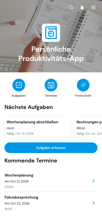 App für persönliche Produktivität