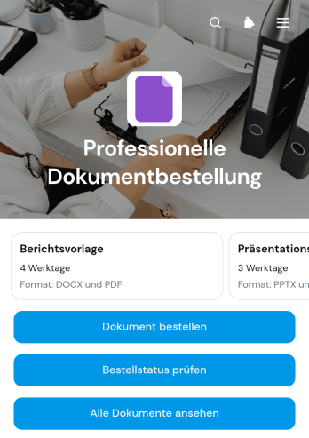 App für professionelle Dokumentbestellungen